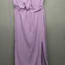 DEEP SELF Women Summer V Neck Cold Shoulder Short Sleeve Maxi Dress High Waist Split Wedding Guest Long Dress. Size Large