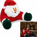 Breling Christmas Reading Pillows Santa Claus Pillow Gifts for Bed Sitting up, 30" x 19.7" Large Backrest Cushion with Arms Back Support for Reading Rest Sit up on Couch Sofa Floor