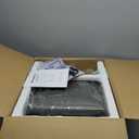 Counter Height Bar Stools Set of 2, 24 Inch Barstools for Kitchen Island Counter, Bonded Leather Kitchen Stools with Thick Saddle Seats & Heavy Duty Metal Base, Easy Assembly, Gray/White