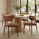 VASAGLE Wooden Dining Chairs Set of 4, Upholstered Kitchen Chairs