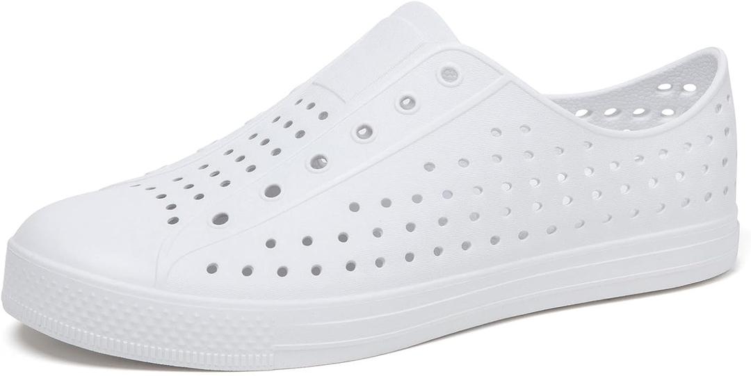 SAGUARO Mens Garden Shoes for Women Breathable Slip-On Gardening Clogs Quick Dry Non-Slip Water Shoe Outdoor Beach Sandals Aero XVII (7 Women/5 Men, White) Size 37