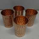 Pure copper hammered glasses moscow mule tumbler 250 Ml (8.5 US Fl Oz) (Hammered, Set of 4)