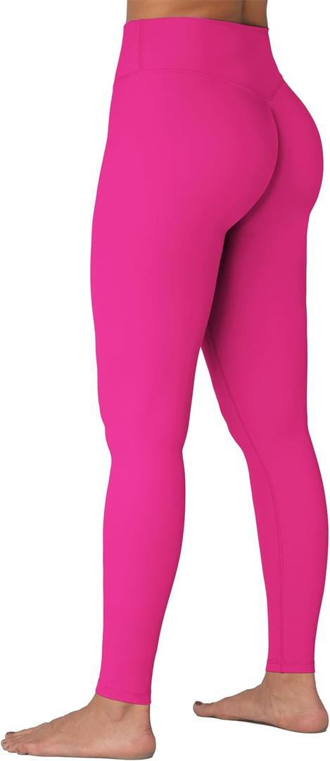 Sunzel Sunzfly Invisible Butt Scrunch Workout Leggings for Women, Butt Lifting High Waisted Gym Yoga Pants with Tummy Control (Small, Sonic Pink)