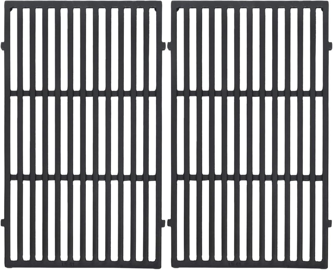 Leship 19.5 inch Cooking Grates Replace for Weber 7524, 7528, Weber Genesis 300 Series Genesis E310 E320 E330 S310 S320 S330 EP310 EP320 EP330 Grills, Cast Iron Grill Grates (19.5" x 12.9" Each)