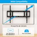 HOME VISION Heavy Duty Tilt TV Wall Mount Bracket for 48-120 Inch Flat/Curved TVs, 200Lbs Capacity, Fits 16/18/24 Inch Studs, Max VESA 800x600mm for LED OLED LCD
