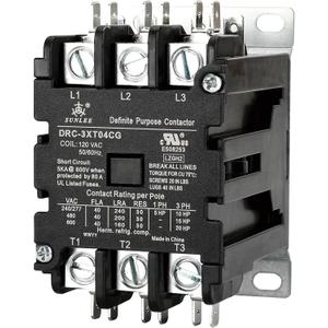 SunLee 3 Pole 40 Amp contactor 120V coil UL DP Contactor HVAC Contactor A2L Compliant 42CF35AF equivalent