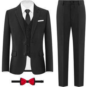 ELPA ELPA Boys Slim Fit Suit Kids Formal Suits Set for Boys Youth Suit Ring Bearer Outfit Size16