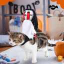 Dog Halloween Saddle Costume Dog Ghost Riding Costume Pet Transformation Ghost Clothes Halloween Cosplay Party Dressing Up Outfit for Small Medium Dogs Cats