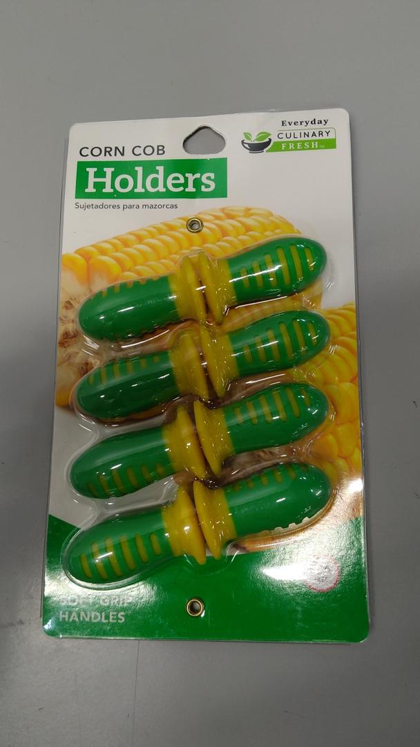 Everyday Culinary Fresh 8 Jumbo Corn Cob Holders - Stainless Steel Prongs