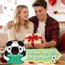 2 x BiuNiuring Positive Crochet Soccer Gifts for Teens Boys Girls Men Women | Funny Back to School Birthday Gifts with Encouragement Card for Friends, Cute Match Season Gift for Players Fans Team Lovers