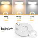 Hlite 6pack 9 Inch Flush Mount LED Ceiling Light Fixture,18W 1800LM Super Slim Light Fixtures Ceiling Mount 3000K/4000K/5000K 3CCT Selectable, Light Fixtures for Kitchen, Bedroom (White)