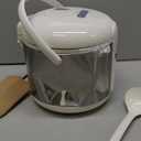 Buffalo Classic Rice Cooker with Clad Stainless Steel Inner Pot - Electric Rice Cooker for White/Brown Rice, Grain - Easy-to-clean, Non-Toxic & Non-Stick, Auto Warmer (5 Cup)