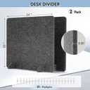 Acoustic Desk Dividers, 24" x 20" (Dark Gray)