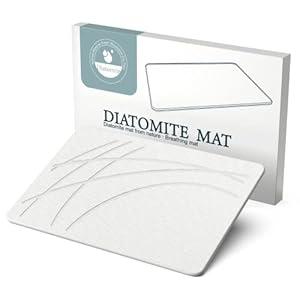 LOFTER Stone Bath Mat, Diatomaceous Earth Shower Mat Nonslip Super Absorbent Quick Drying Bathroom Floor Mat, Natural Bathroom Mat Stone Easy to Clean (23.7 x 15 .5inch) 