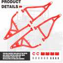 High Clearance Front Upper & Lower A Arms Kit for 2014-2023 Polaris RZR XP 1000/ XP4 1000, Heavy Duty High Clearance Forward Offset Front A-Arms, Red