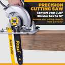 Prazi 12" Beam Cutter Attachment for Circular Saws For 7-1/4" Circular Saws, Non-Worm Drive Increase Cut Depth from 2-1/2 to 12