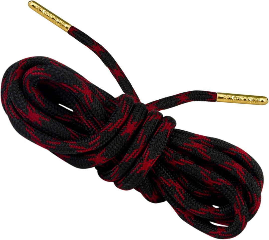 Loop King Laces 1 Pair Luxury Rope Shoe Laces with Gold Tips