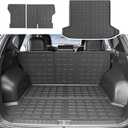 Xipoo Cargo Liner Compatible with 2022-2025 Tucson Cargo Liner Backrest Mat TPE Back Seat Protector Replacement for 2022 2023 2024 2025 Tucson Accessories (Rear Trunk Mat+Rear Backrest Mat)