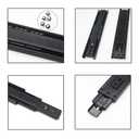 1 Pairs Ball Bearing Drawer Slides, Furniture Drawer Slides 3 Folds Extension Soft Close Guide Rail for Dresser, Cabinet, Kitchen(12in)