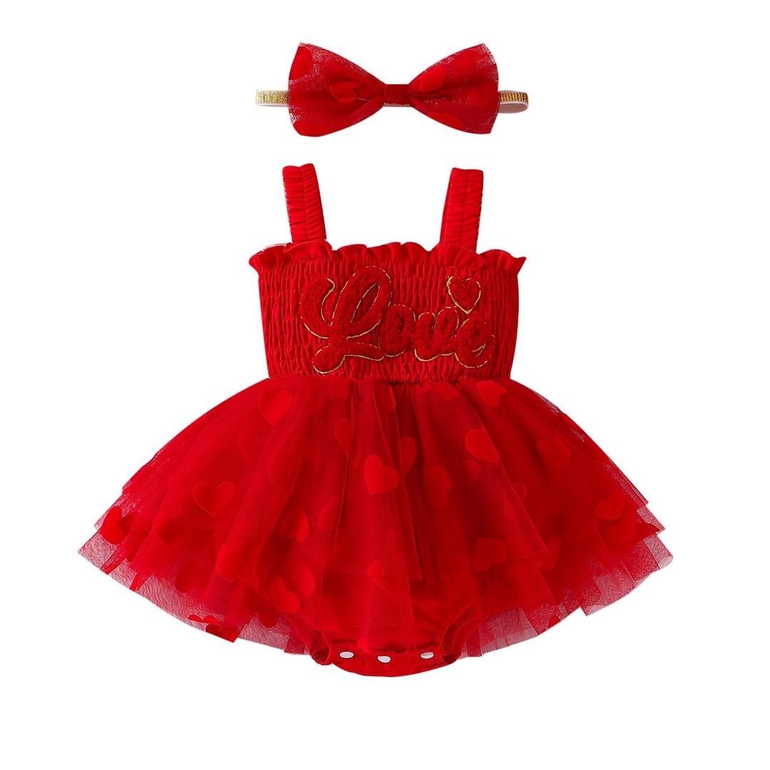Baby Girl Clothes 9 Months Baby Summer Outfits Sleeveless Clothing Cute Lace Daisy Romper One-piece Jumpsuit Summer Clothes Set Bodysuit Cake Smash Outfits Headband Clothes Set Red 9-12 Months (Red)