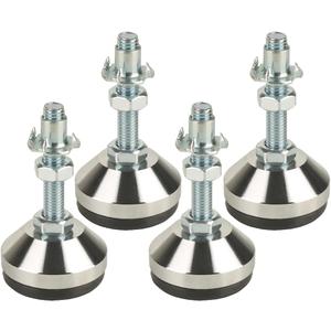 Heavy Duty Adjustable Legs,Leg Leveler 1.96" Dia Base,Adjustable Leveling feet M10Thread, 1200 Lb Capacity,Furniture Feet Levelersfor Cabinet Workbench Chair Sofa and More,Large Base Supports ,4 Pack