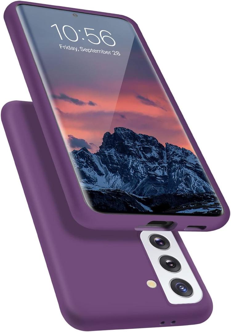E Segoi Designed for Galaxy S21+ Plus Case, Liquid Silicone Gel Rubber Shockproof Case Soft Microfiber Cloth Lining Cushion Compatible with Galaxy S21 Plus 5G [6.7 inch] (Amethyst)