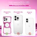 Adaivia Phone Case, Suitable for iPhone 16Plus, Simple Frameless Design, with Magnetic Phone Stand Metal Shell ((Megalith) Hot Pink)