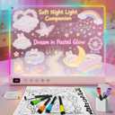 Rechargeable Led Drawing Board for Kids, Light Up Drawing Pad with 8 Color 6 Modes, LED Dry Erase Board with Built-in Stand, 7 Markers & Tracing Book, Gifts for Christmas Birthday Gifts Presents(Pink)