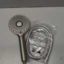 Magichome Filtered Shower Head with Handheld, High Pressure 10-Spd Detachable Chrome Showerhead with Stainless Hose, Water Softener Filter Beads for Hard Water - Remove Chlorine, Brushed Nickel-Silver