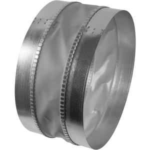 Vent Systems 12" Inch Flexible Vibration-Reducing Duct Connector  Round Galvanized Steel Vent Hose Adapter, Male-End Spiral Duct, Pipe Extender, HVAC Ventilation Fittings - Inline Duct Work Coupler