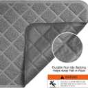 Conlun Cat Litter Mat Litter Trapping Mat, 35" x 23" Premium Durable PVC Grid Mesh with Scatter Control, Non-slip, Less Waste Cat Litter Box Mat, Grey 2 Pack