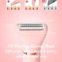 Bikini Trimmer for Women, 3 in 1 Hypoallergenic Painless Ceramic Blade Electric Face Razors for Shaving, Facial Pubic Hair Removal Shaver for Shower Use Summer Essentials(Light Red)