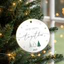 2 x Our First Christmas Together Ornament Gifts for Couple, 2025 Newlyweds Wedding Ornaments for Christmas Tree, Ceramic