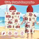 Fire Truck Hooded Beach Towel for Kids, 30"x30" Kids Towel Poncho, Cute Fire Truck Hooded Bath Towel for Toddlers, Soft Quick Dry Swim Cover Up for Beach, Pool, Travel, Birthday Gifts