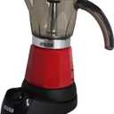 Imusa 6 or 3cup Electric Espresso Maker, Red