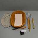 Bread Warmer Basket with Terracotta Stone - Handcrafted Oval Bread Basket for Serving Rolls, Tortillas,and Muffins - Eco-Friendly, Perfect for Dining, Gifting, and Farmhouse Decor