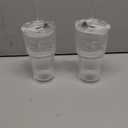 20oz Ribbed & Floral Glass Tumbler Set of 2  Reusable Glass Cups with Lid and Glass Straw, Iced Coffee Cups for Water, Smoothie, Milk, Cocktail & More  Perfect for Daily Use & Travel