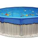 21-Feet Round Leaf Net Cover for Above Ground Pools, Fits 18 Round Pool, Works Well with Solar Covers, Keeps Leaves Out of Your Pool- 21ft Blue