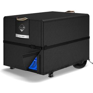 QH.HOME Waterproof Generator Cover 38x28x30 inch ,900D Heavy Duty Oxford with Secure Windproof Buckle- for Most Generators 5500-15000 Watt, Black