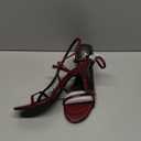 Mostrin Heels for Women Strappy Sandals Square Open Toe High Heel Sandals Ankle Strap Stiletto Heels for Party Wedding (8, Burgundy 05)