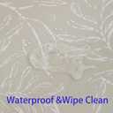 Heavy Duty Vinyl Tablecloth with Flannel Backing Waterproof Oil-Proof Plastic Table Cloth Stain-Resistant Wipeable Rectangle or Square Table Cover for Indoor and Outdoor (Beige Leaf,60x84 Inch)
