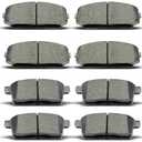 Front Rear Ceramic Brake Pads 8 Pieces Set fit for 2007-2010 Ford Edge,for 2007-2010 Lincoln MKX,for 2007-2012 Mazda CX-7,for 2007-2015 Mazda CX-9