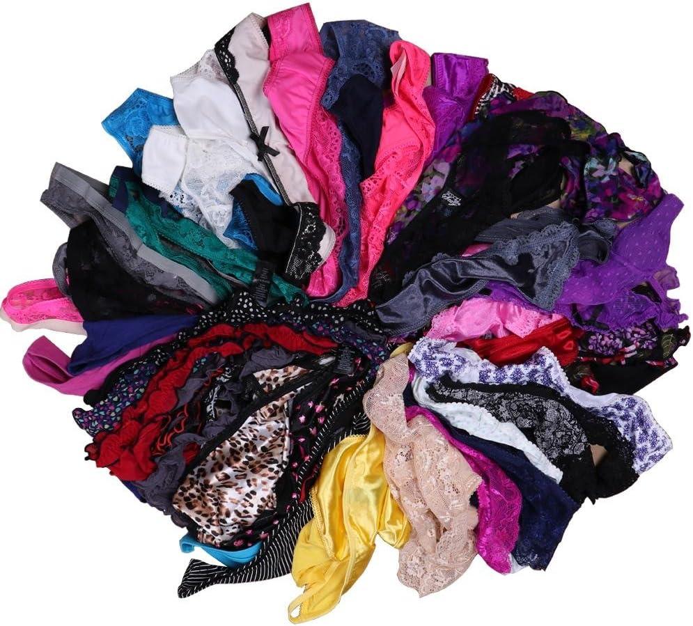 UWOCEKA Sexy Underwear, Kinds of Women T-Back Thong G-String Underpants Sexy Lacy Panties, 10 Pcs (Medium)