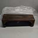 Low Wood Stool, Rectangular Bed Step Stool, Large Surface Step Ladder for Kitchen & Bathroom, Foot Rest Stool Under Desk, Portable Bed Table for Laptop and Tea