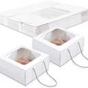 15 Pcs 15 x 15 x 7 Inch Cardboard Hat Boxes with Display Window, White
Large Hat Shipping Case Organizer Storage with Lid and Handles for Travel Storage Present Packing
