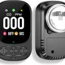Carbon Monoxide Detectors Plug in, 3-in-1 CO Detector with Temp/Hum Sensor, Portable Travel Carbon Monoxide Alarm with 85dB Alarm, Real-Time CO Monitor Easy to Read & Install (Black-1 Pack)