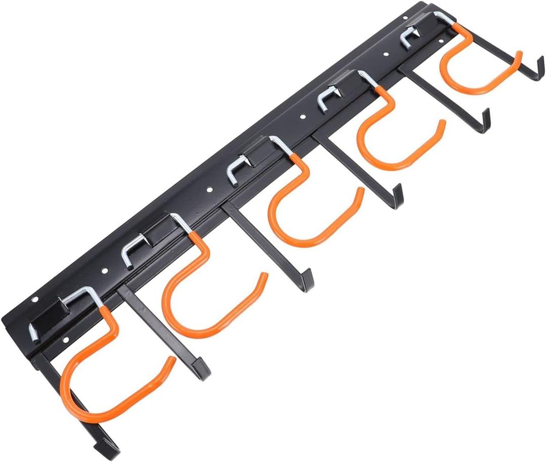 Gadpiparty Garage Tool Organizer Set Metal Plastic Hooks Wall Mount Broom Rack Random Color, 3 Pack