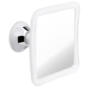 MIRRORVANA Fogless Shower Mirror with 360° Suction Cup - Anti Fog & Mist Free Shatterproof Shaving Mirror for Bathroom - 16cm x 16cm (Pure White)