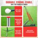 Youth Swing Trainer For Baseball & Softball - Auto Reset Hitting Trainer with 3 Power Bands,Softball Swing Trainer Height Adjustable 2430" Baseball Training Equipment Improve Power,Speed,Accuracy
