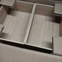 3-Piece Large Bamboo Storage Box Set, 3.9 in High, Stackable Deep-Drawer Organizer for Kitchen Cutlery, Cookware, Utensils & Knives, Lidless Wooden Bin (14.6"x10.2"*1+10.2"x7.3"*2)